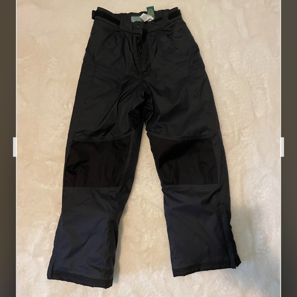 LL Bean Youth Cold Buster Snow Ski Pants Black